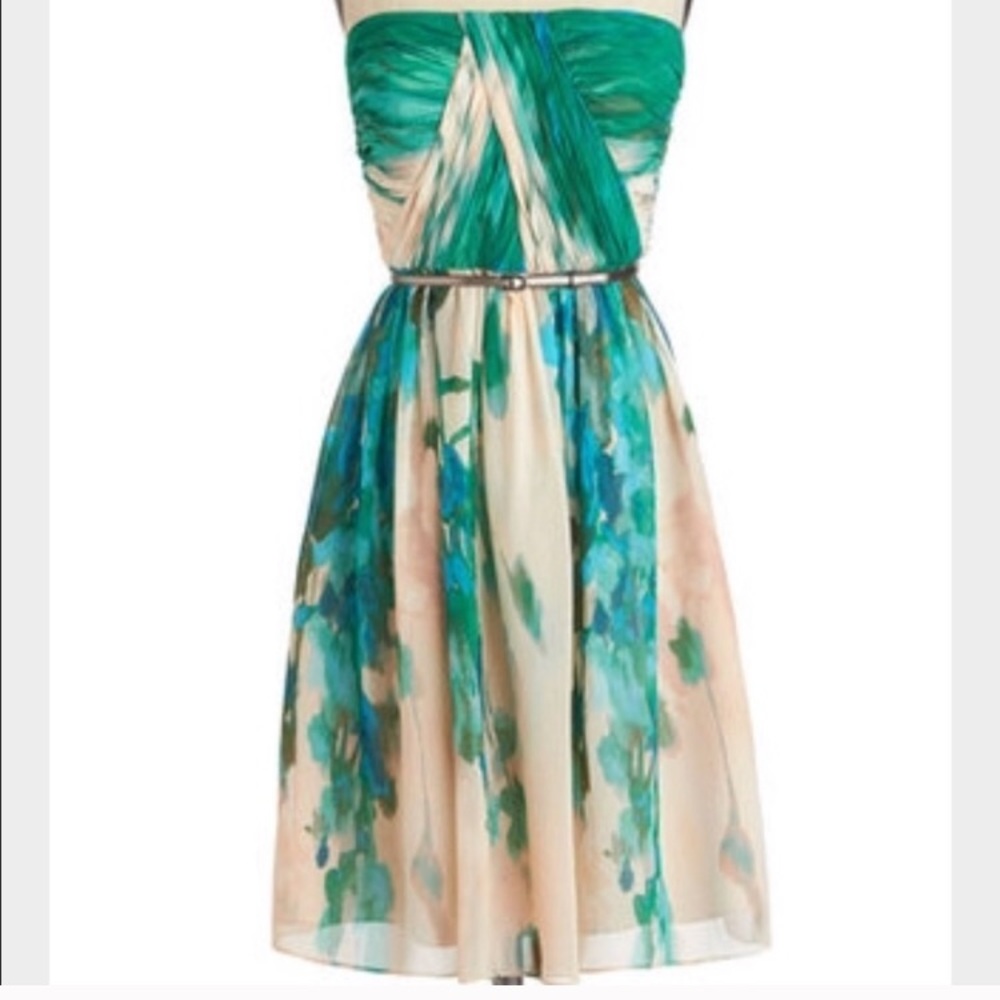 Donna Morgan Dress - Scenery at Sunset in Forest